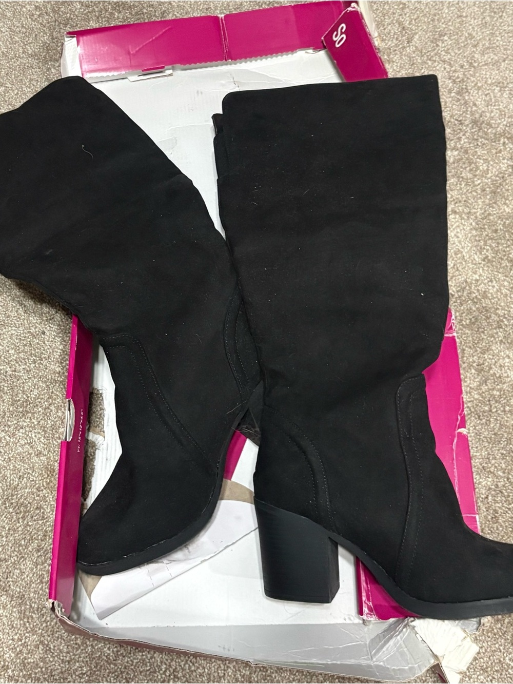 Kohl's Black Mid-Calf Block Heel Women's Boots